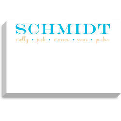 Family Name Big and Bold Notepads
